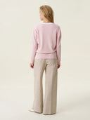 kadın v yaka kazak, triko, yün, pudra