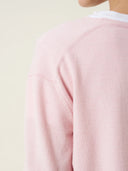 kadın v yaka kazak, triko, yün, pudra