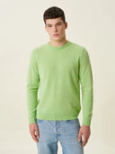 erkek bisiklet yaka kazak, triko, yün, açık yeşil