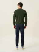 erkek bisiklet yaka kazak, triko, yün, haki