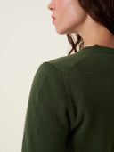 kadın bisiklet yaka kazak, triko, yün, haki