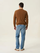 erkek bisiklet yaka kazak, triko, yün, camel