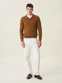 erkek polo yaka kazak, triko, yün, camel