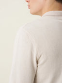 erkek polo yaka kazak, triko, yün, ekru