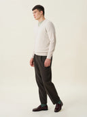 erkek v yaka kazak, triko, yün, ekru