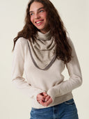 kadın bisiklet yaka kazak, triko, yün, ekru