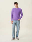 erkek bisiklet yaka kazak, triko, yün, lila