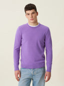 erkek bisiklet yaka kazak, triko, yün, lila