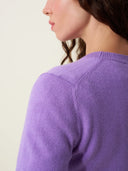 kadın bisiklet yaka kazak, triko, yün, lila