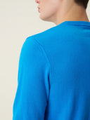 erkek bisiklet yaka kazak, triko, yün, mavi