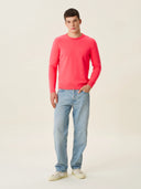 erkek bisiklet yaka kazak, triko, yün, mercan