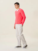 erkek v yaka kazak, triko, yün, mercan