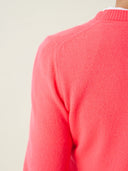 kadın bisiklet yaka kazak, triko, yün, mercan