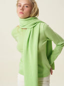 kadın bisiklet yaka kazak, triko, yün, mint yeşili