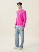 erkek bisiklet yaka kazak, triko, yün, pembe