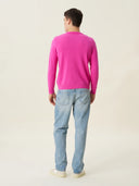 erkek bisiklet yaka kazak, triko, yün, pembe