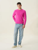 erkek bisiklet yaka kazak, triko, yün, pembe