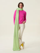 kadın bisiklet yaka kazak, triko, yün, pembe