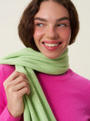 kadın bisiklet yaka kazak, triko, yün, pembe