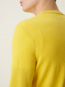 erkek bisiklet yaka kazak, triko, yün, sarı