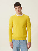 erkek bisiklet yaka kazak, triko, yün, sarı