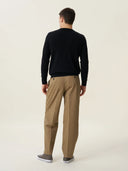 erkek bisiklet yaka kazak, triko, yün, siyah