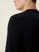 erkek bisiklet yaka kazak, triko, yün, siyah