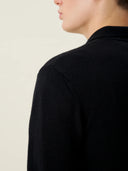 erkek polo yaka kazak, triko, yün, siyah