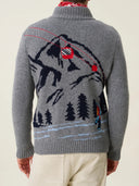 Chalet 05: Fermuarlı Gri Triko Erkek Hırka