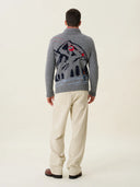 Chalet 05: Fermuarlı Gri Triko Erkek Hırka