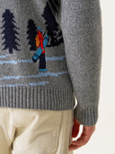 Chalet 05: Fermuarlı Gri Triko Erkek Hırka