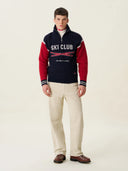 Chalet 06: كنزة تريكو بياقة قائمة وسحّاب نصفي