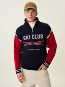 Chalet 06: كنزة تريكو بياقة قائمة وسحّاب نصفي