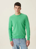 erkek bisiklet yaka kazak, triko, yün, yeşil