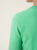 kadın bisiklet yaka kazak, triko, yün, yeşil