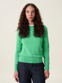 kadın bisiklet yaka kazak, triko, yün, yeşil